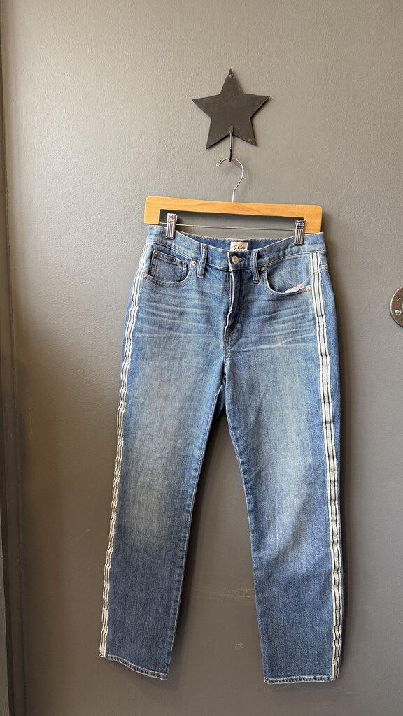 Slim BF Glitter Track Stripe Jeans