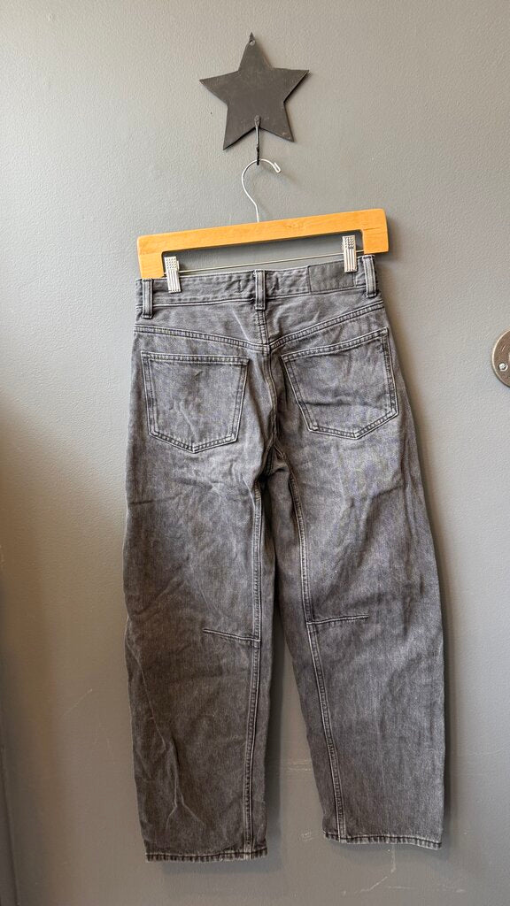 Darted Barrel-Leg Jeans