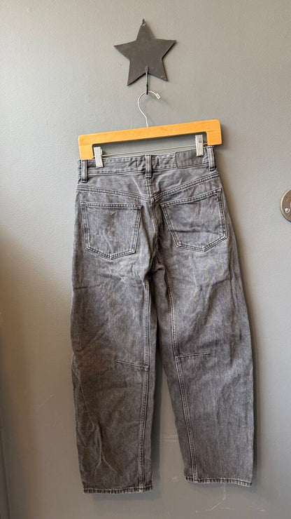 Darted Barrel-Leg Jeans