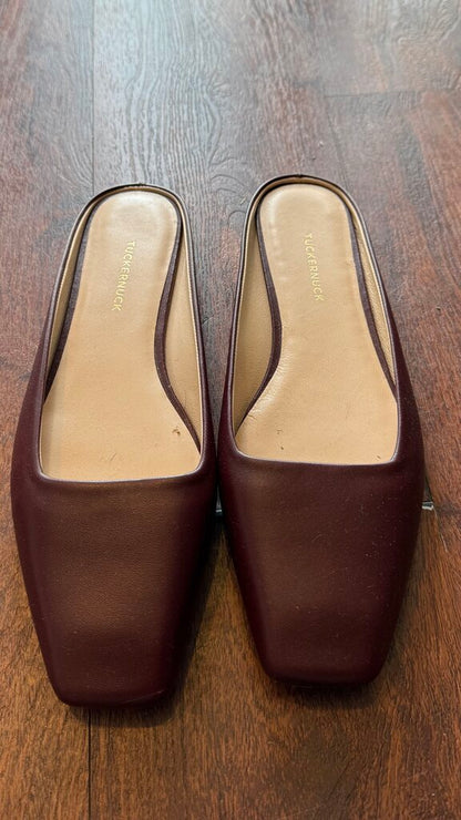 Square Toe Leather Mules
