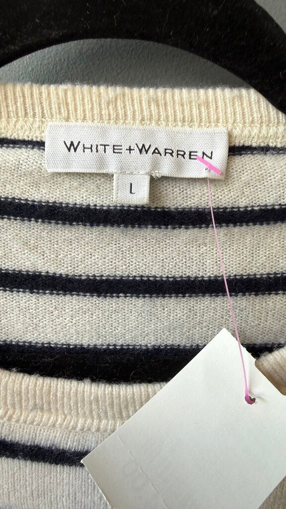 Stripe Boxy Cashmere Sweater