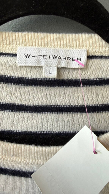 Stripe Boxy Cashmere Sweater