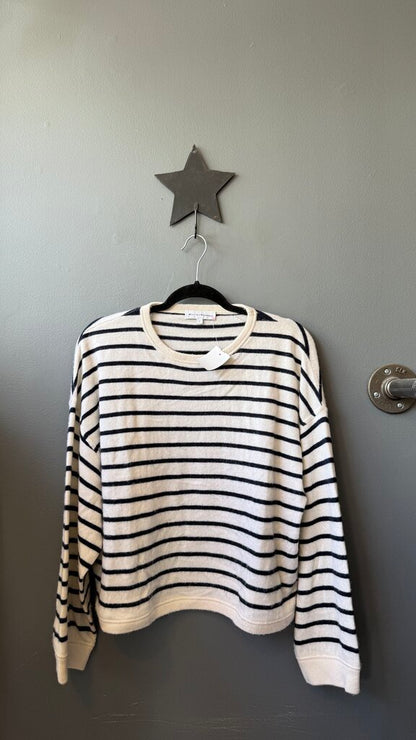Stripe Boxy Cashmere Sweater