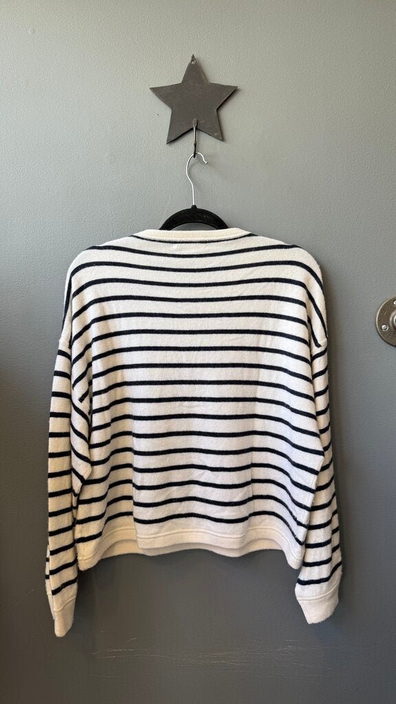 Stripe Boxy Cashmere Sweater