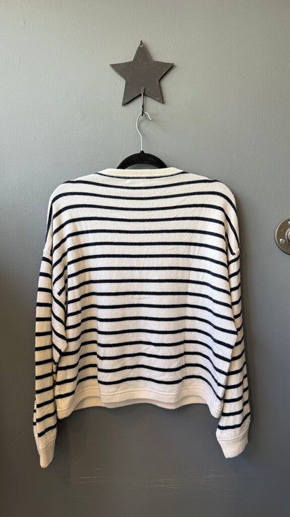 Stripe Boxy Cashmere Sweater
