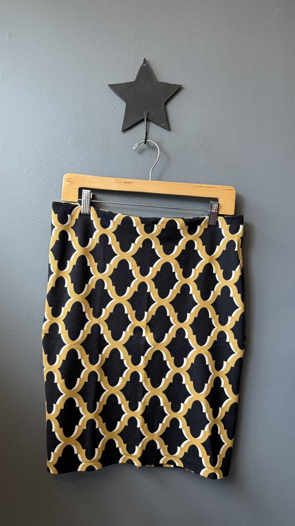 Geometric Ponte Pencil Skirt