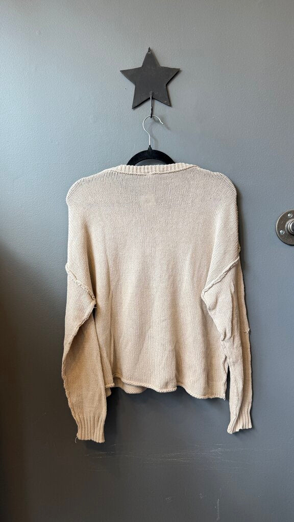 Drop Shoulder American Flag Sweater