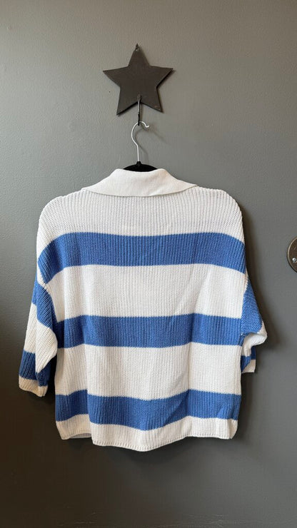 Stripe Polo Sweater