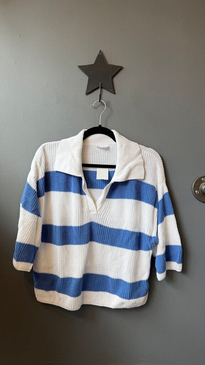Stripe Polo Sweater