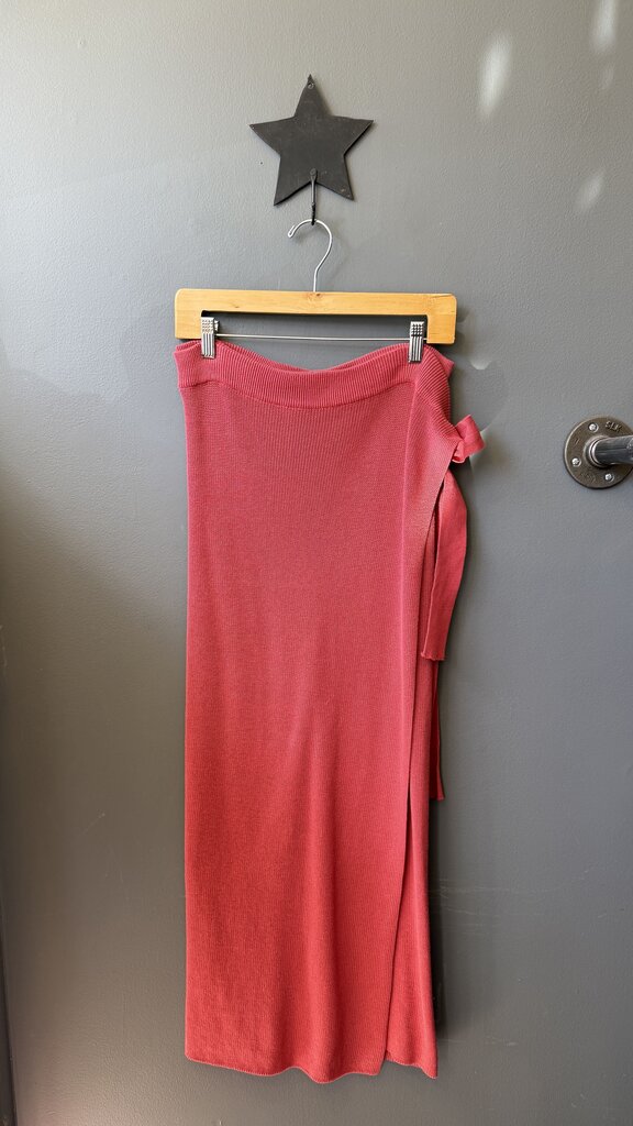 Knit Wrap Maxi Skirt