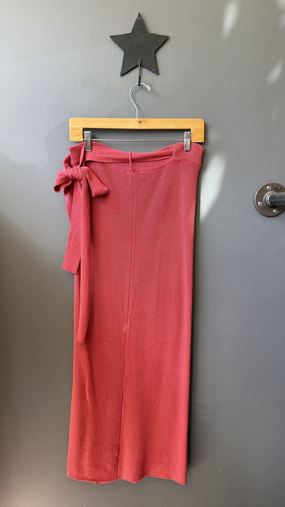 Knit Wrap Maxi Skirt