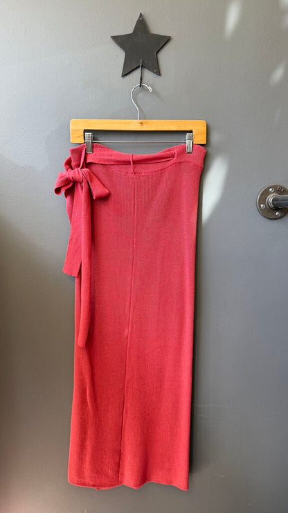 Knit Wrap Maxi Skirt