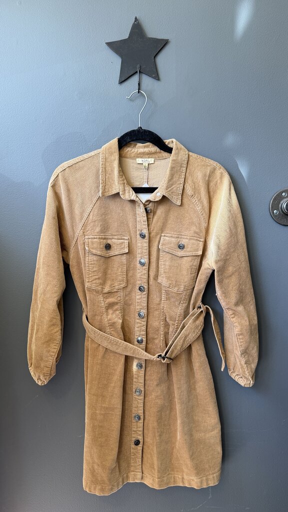 Corduroy Mini Shirtdress
