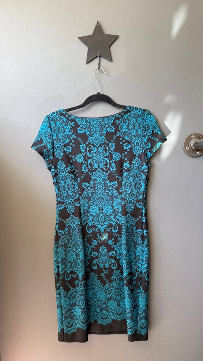 Printed Neoprene Sheath Dress