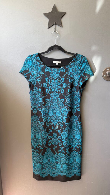 Printed Neoprene Sheath Dress