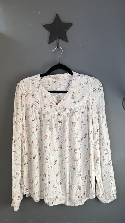 Floral Henley Blouse