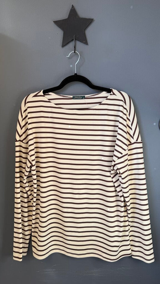 Stripe Drop Shoulder Longsleeve Top