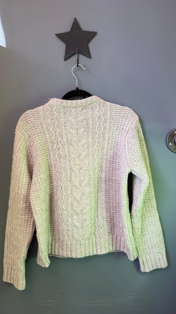 Wool Alpaca Blend Cableknit Sweater