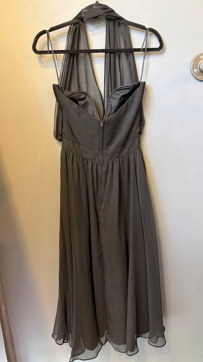 Chiffon Overlay Midi Dress