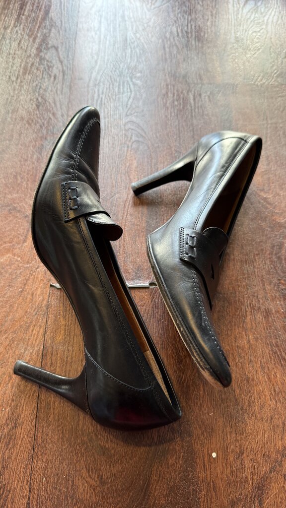 Leather Loafer Pumps