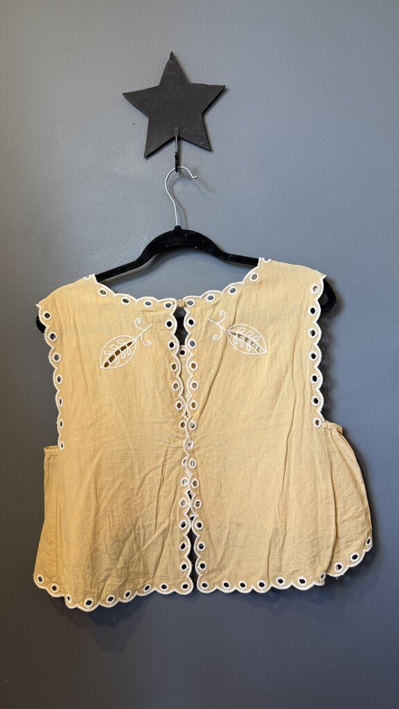 Eyelet Open Back Tank Top