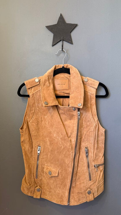 Suede Moto Vest