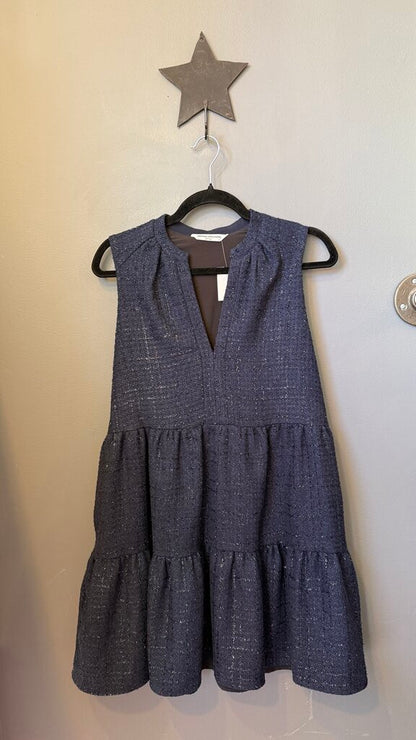 Shimmer Tweed Tiered Dress