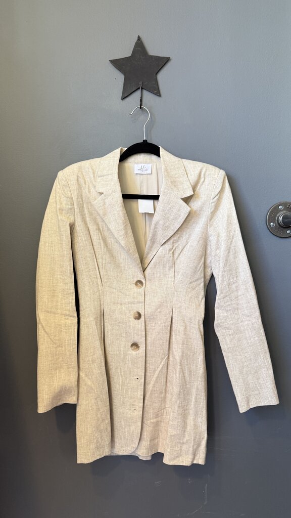 Linen Blend Long Blazer