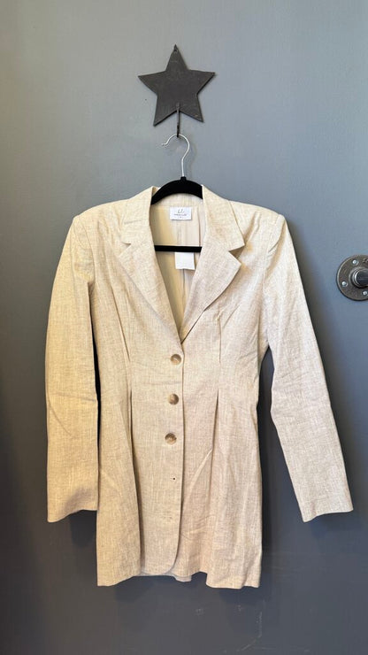 Linen Blend Long Blazer