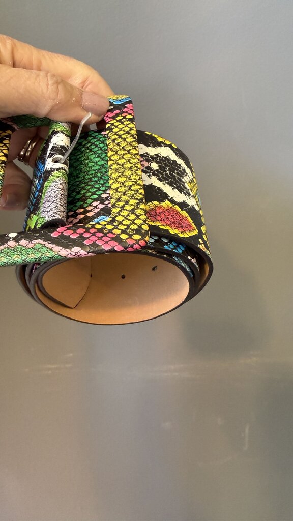 Faux Python Wide Belt