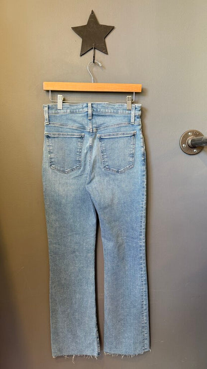 Mid Rise Kick Out Jeans