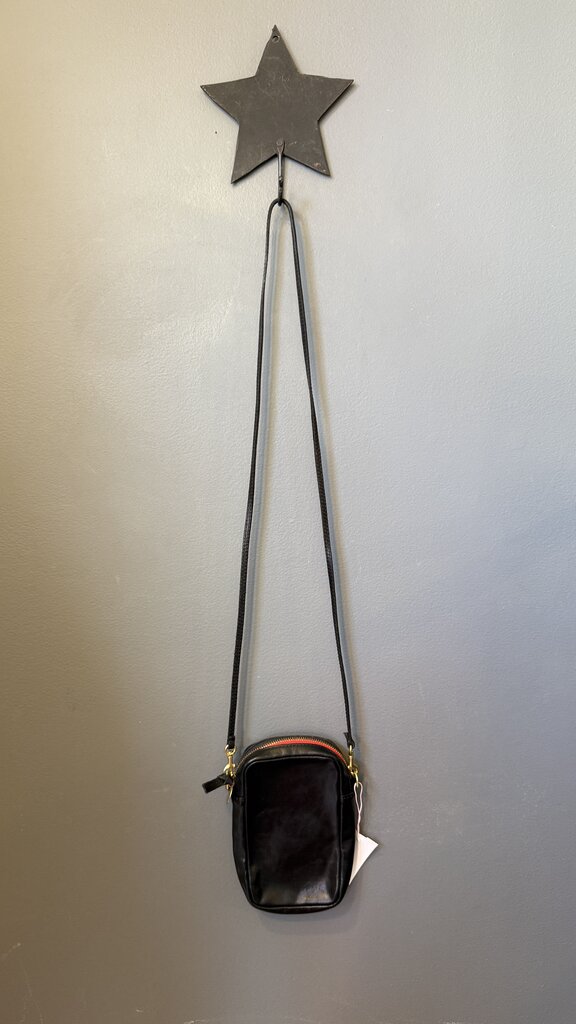 Leather North South Mini Crossbody Bag