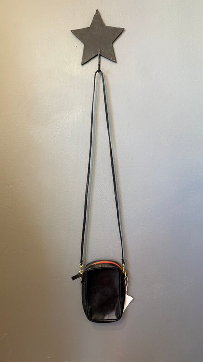 Leather North South Mini Crossbody Bag