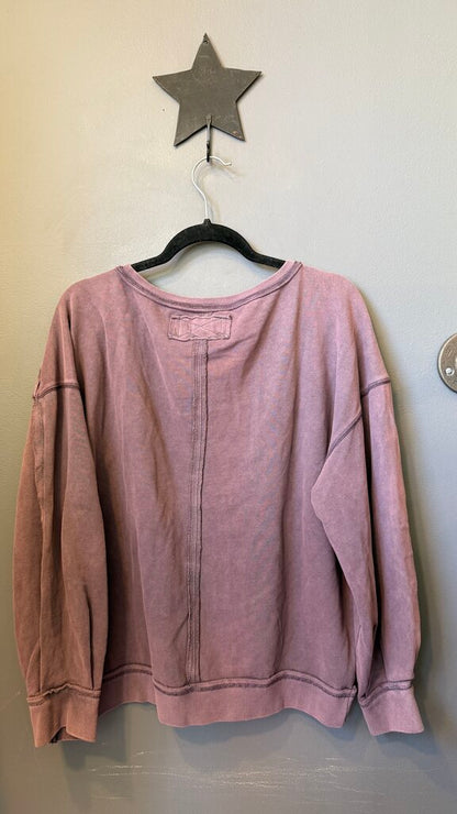 V neck Oversized Sweatshirt