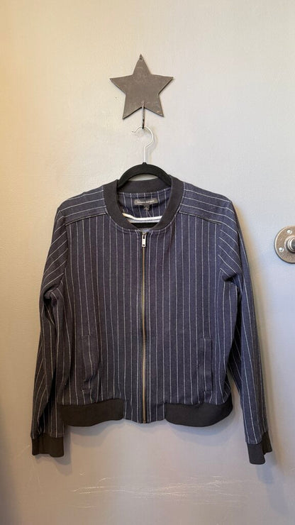 Stripe Bomber Jacket