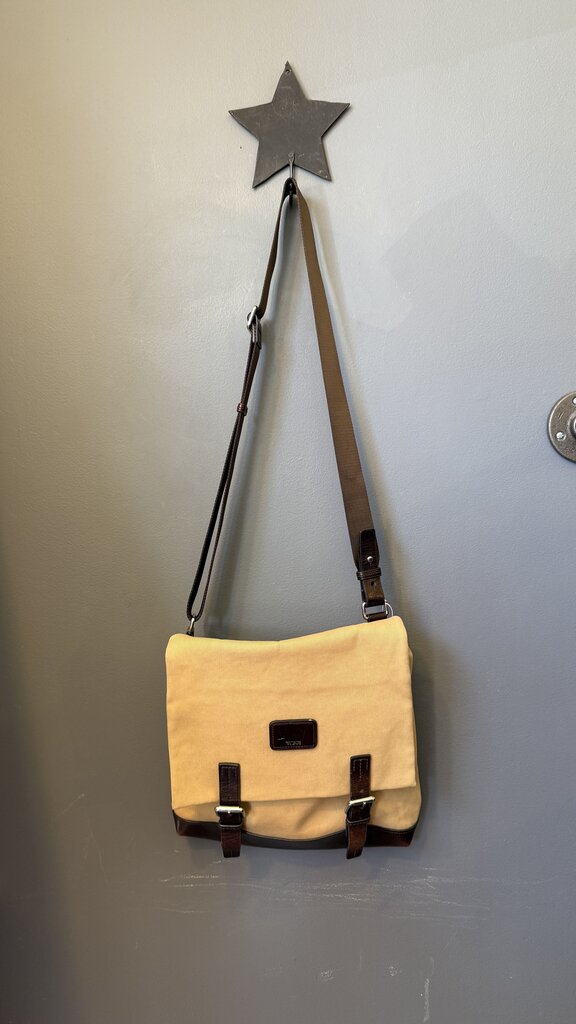 Canvas Leather Crossbody Bag