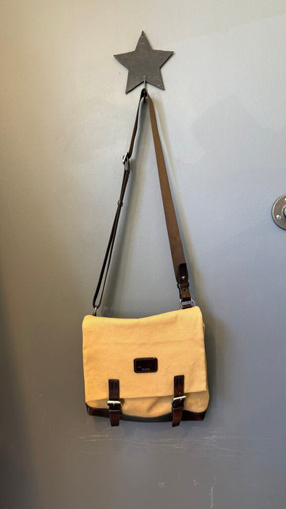 Canvas Leather Crossbody Bag