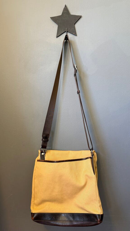 Canvas Leather Crossbody Bag
