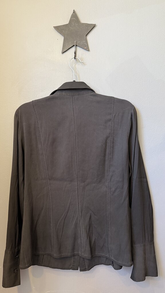 Silk Woven Button Up Blouse