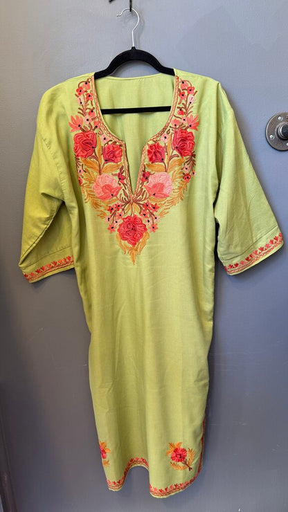 Embroidered Midi Tunic Caftan
