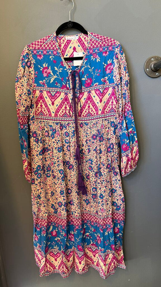 Printed Loose Midi Dress