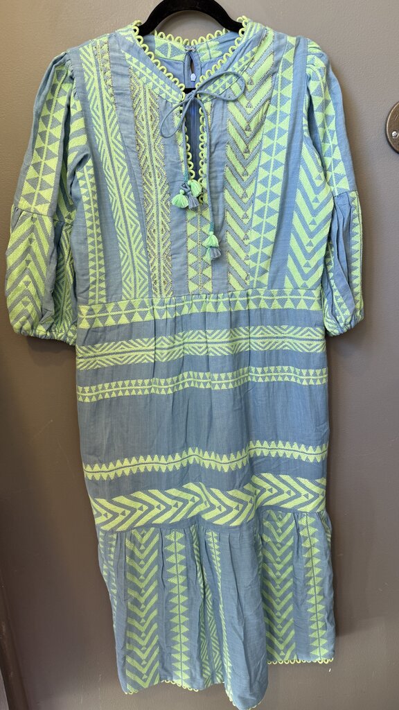 Embroidered Tassel Maxi Dress
