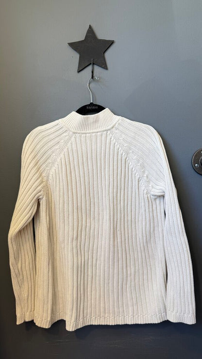 Cotton Ribbed Zip Sweater