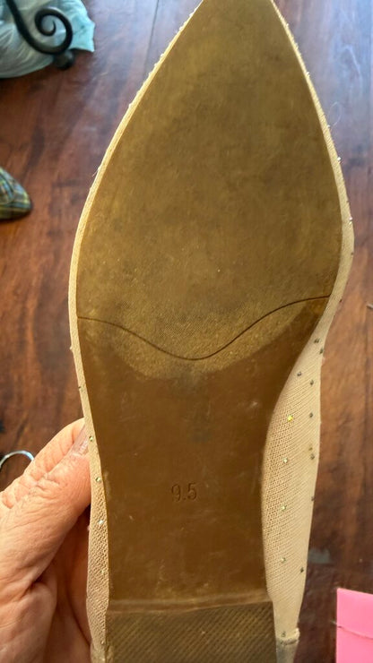 Gem Mesh Pointed Flats