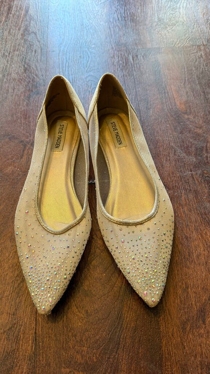 Gem Mesh Pointed Flats