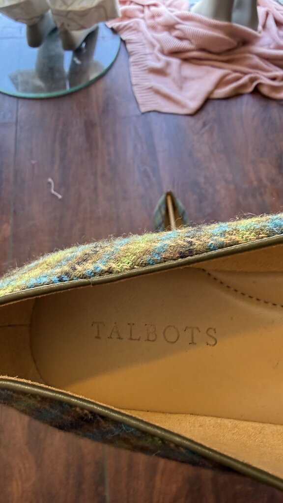 Tweed Tassel Pointed Flats