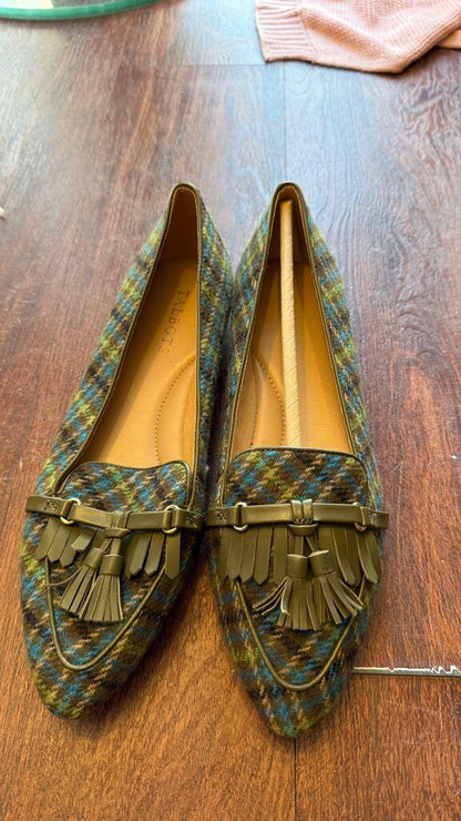 Tweed Tassel Pointed Flats