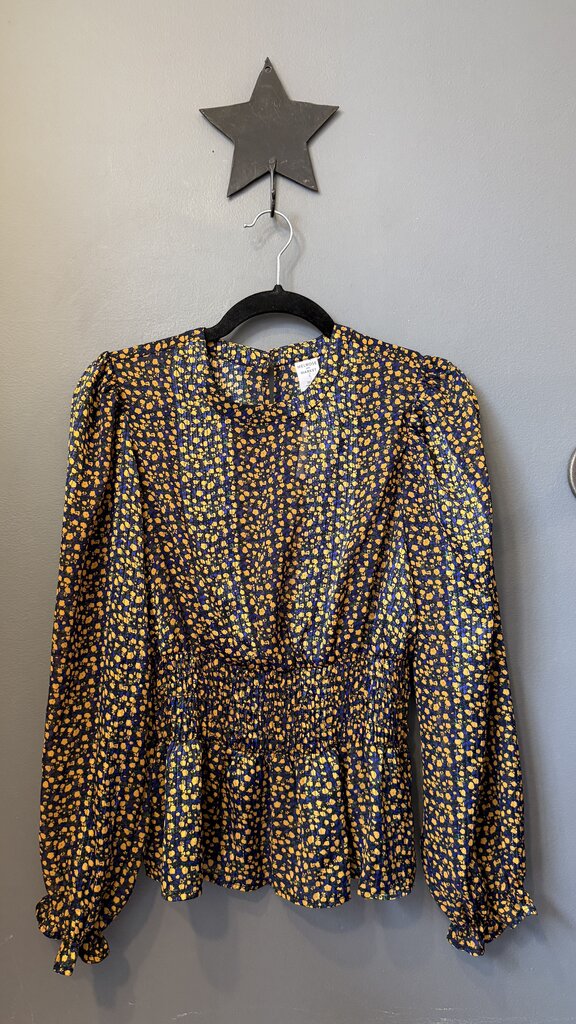 Smocked Waist Speckle Blouse