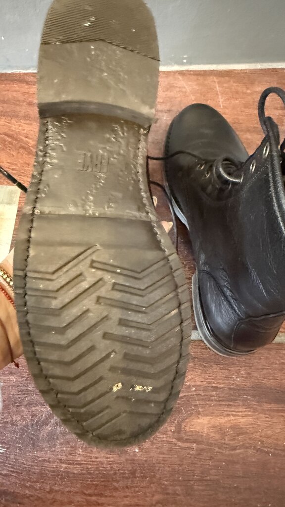 Lace Up Leather Combat Booties