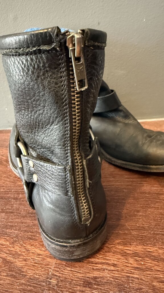 Short Harness Leather Booties